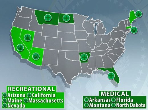 Estados legalizaron marihuana
